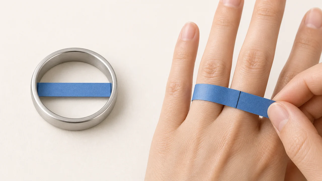 Ring inside diameter and finger circumference illustration